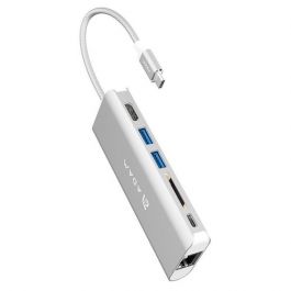 Adam Elements CASA A01 6 port USB-C Hub - Silver