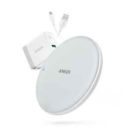 Combo Anker PowerPort Wireless 7.5 Pad UN White Iteration 1 & PowerPort+ 1 with Quick Charge 3.0 UK White & Anker PowerLine Micro USB (6ft) White