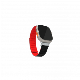 Blupebble Silicone Reversible Magnetic Strap (49/45/44/42MM) BP-AVERAU49-BKRD Averau, Black/Red
