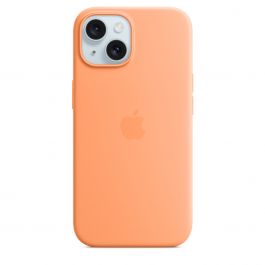 iPhone 15 Silicone Case with MagSafe - Orange Sorbet