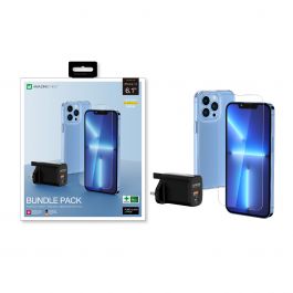 Amazing Thing iPhone 13 Bundle: 1pc 20W Charging adapter + 1pc Drop-proof protective case + 2pc Tempered Glass