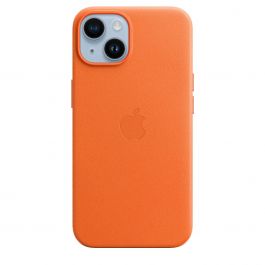 iPhone 14 Leather Case with MagSafe - Orange