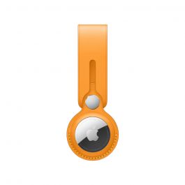 AirTag Leather Loop - California Poppy