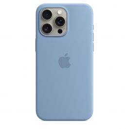 iPhone 15 Pro Max Silicone Case with MagSafe - Winter Blue