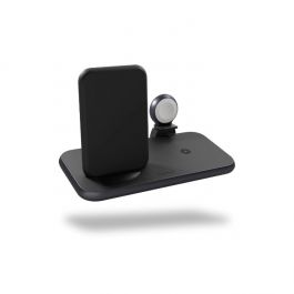 Zens Aluminium 4 in 1 Stand Wireless Charger with 45W USB PD Black