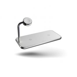 Zens Aluminium Dual Wireless Charger + Watch 10W - White