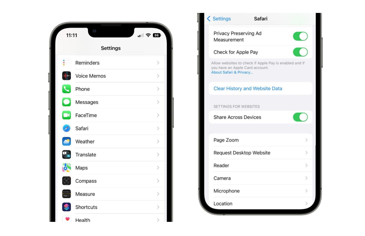 How to clear Safari and Google history