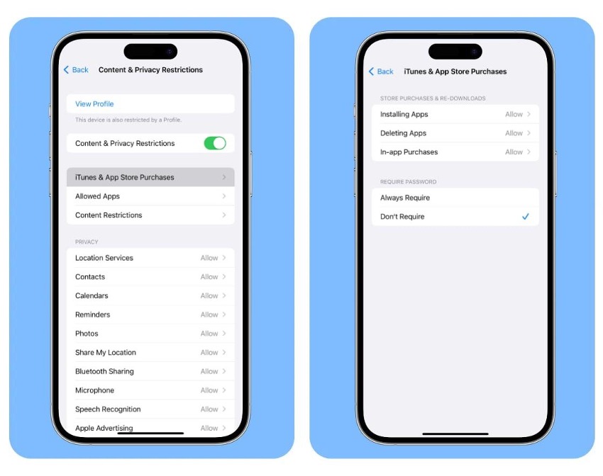 How to disable In App Purchases on iPhone & iPad