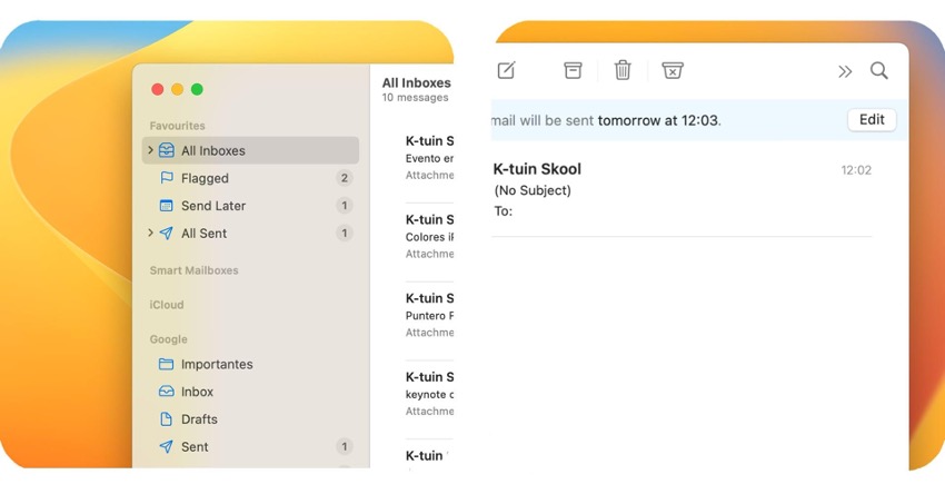 How to schedule an email on Mac?